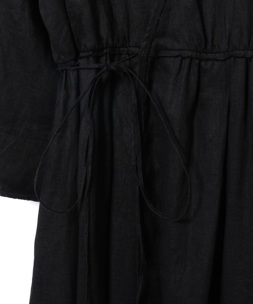 ADAM ET ROPE'（アダムエロペ）の「シアーリネンワンピース（ワンピース・レディース・ブラック/ベージュ・FREE）」の11枚目の写真