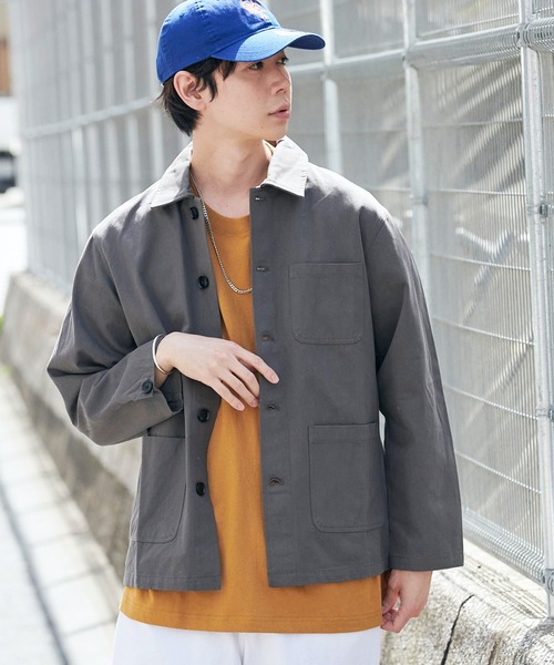 グレー カバーオール コットン混紡 57144761b_b_03_500.jpg