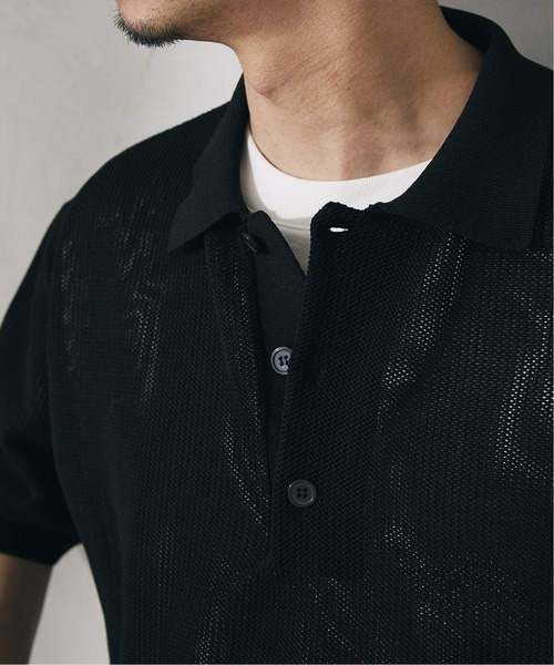 JOURNAL STANDARD relume（ジャーナルスタンダード　レリューム）の「【ポロシャツ+カットソー2点SET】リサイクルポリエステル ニットポロシャツ /サマーニット（ポロシャツ・メンズ・グリーン/ブラック/グレー/オレンジ・LARGE/MEDIUM）」の7枚目の写真