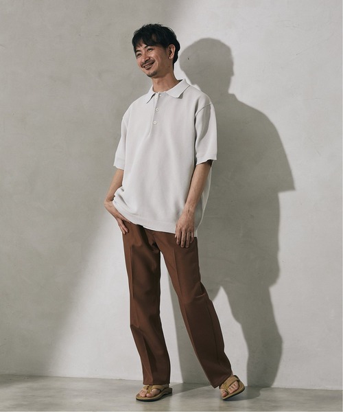 JOURNAL STANDARD relume（ジャーナルスタンダード　レリューム）の「【ポロシャツ+カットソー2点SET】リサイクルポリエステル ニットポロシャツ /サマーニット（ポロシャツ・メンズ・グリーン/ブラック/グレー/オレンジ・LARGE/MEDIUM）」の8枚目の写真