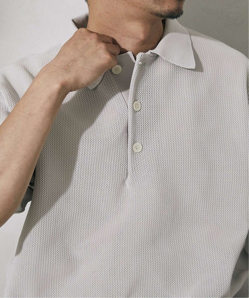 JOURNAL STANDARD relume（ジャーナルスタンダード　レリューム）の「【ポロシャツ+カットソー2点SET】リサイクルポリエステル ニットポロシャツ /サマーニット（ポロシャツ・メンズ・グリーン/ブラック/グレー/オレンジ・LARGE/MEDIUM）」の12枚目の写真