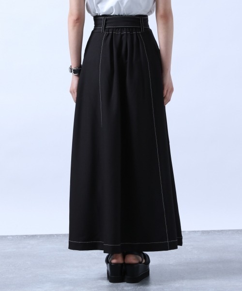 HARE（ハレ）の「ハイウエストステッチスカート(HARE)（スカート・レディース・ブラック/レッド/テラコッタ・FREE）」の8枚目の写真