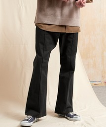 EMMA CLOTHES | マルチファブリックピンタック ブーツカットフレアパンツ/カツラギ/TRストレッチスーツ地/デニム 2022  EMMA CLOTHES(スラックス)