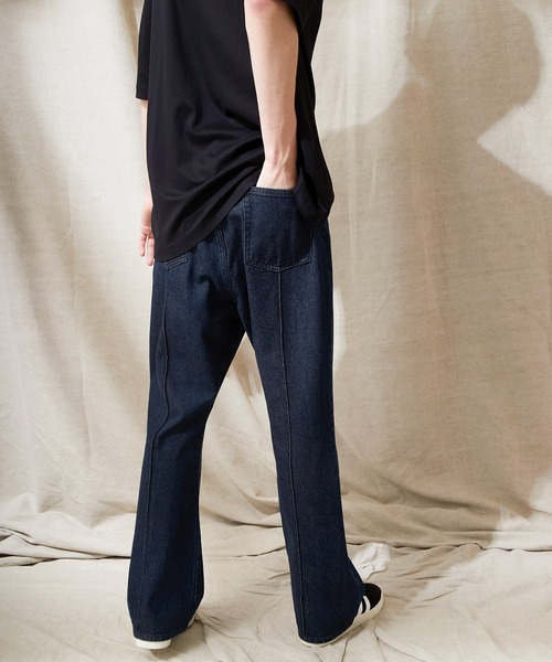 EMMA CLOTHES（エマクローズ）の「マルチファブリックピンタック ブーツカットフレアパンツ/カツラギ/TRストレッチスーツ地/デニム EMMA CLOTHES（スラックス・メンズ・ライトインディゴブルー/インディゴブルー/アイボリー/グレー/ブラック/ダークブラウン系/ホワイト/チャコールグレー/ブラック系/ケリー/ピンク系その他・L/M/S）」の19枚目の写真