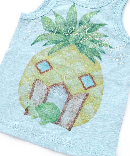 BIT'Z（ビッツ）の「3柄フルーツプリントタンクトップ（タンクトップ・キッズ・グレー/キナリ/サックスブルー・100/80/110/95/90/120）」の8枚目の写真