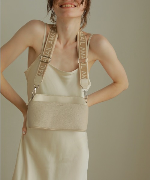 AMAIL（アマイル）の「【recommend】AM genderless func bag（ショルダーバッグ・レディース・ブラック/ベージュ・FREE）」の21枚目の写真