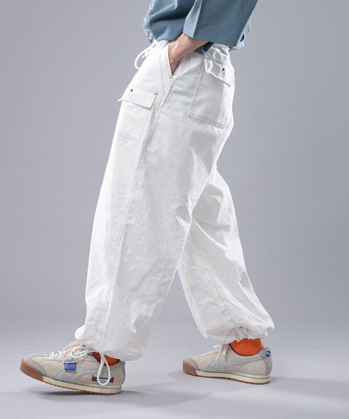 Perushu（ペルーシュ）の「ステッチスノーカーゴパンツ（カーゴパンツ・メンズ・オフホワイト/ブラック/ライトブルー・SMALL/MEDIUM/LARGE）」の8枚目の写真