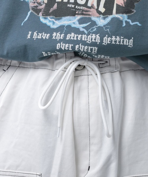 Perushu（ペルーシュ）の「ステッチスノーカーゴパンツ（カーゴパンツ・メンズ・オフホワイト/ブラック/ライトブルー・SMALL/MEDIUM/LARGE）」の11枚目の写真