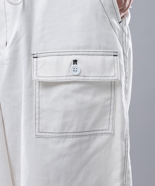 Perushu（ペルーシュ）の「ステッチスノーカーゴパンツ（カーゴパンツ・メンズ・オフホワイト/ブラック/ライトブルー・SMALL/MEDIUM/LARGE）」の13枚目の写真