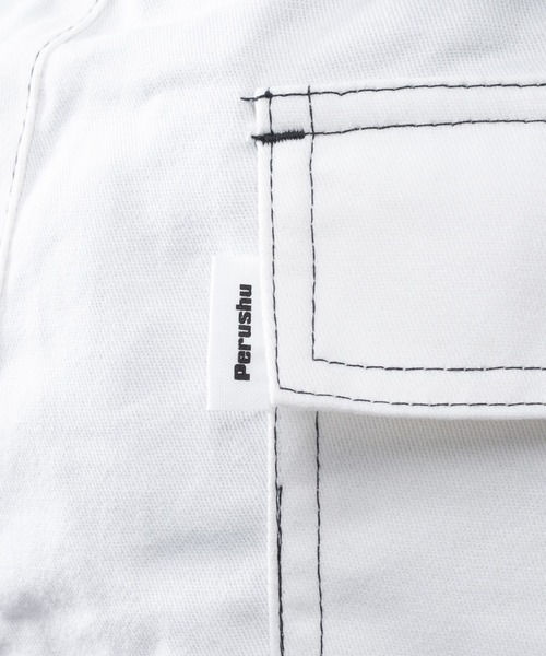 Perushu（ペルーシュ）の「ステッチスノーカーゴパンツ（カーゴパンツ・メンズ・オフホワイト/ブラック/ライトブルー・SMALL/MEDIUM/LARGE）」の15枚目の写真