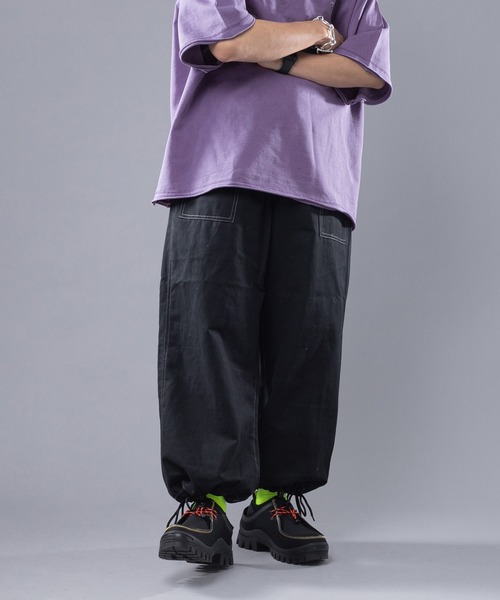 Perushu（ペルーシュ）の「ステッチスノーカーゴパンツ（カーゴパンツ・メンズ・オフホワイト/ブラック/ライトブルー・SMALL/MEDIUM/LARGE）」の21枚目の写真