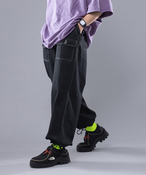 Perushu（ペルーシュ）の「ステッチスノーカーゴパンツ（カーゴパンツ・メンズ・オフホワイト/ブラック/ライトブルー・SMALL/MEDIUM/LARGE）」の22枚目の写真