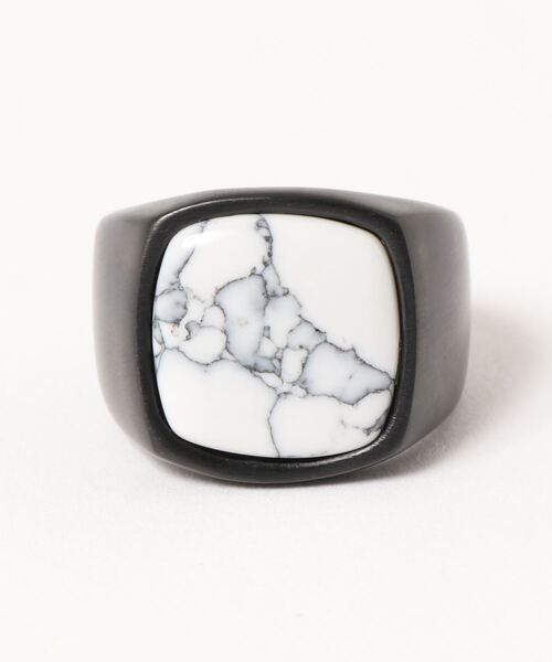 Burner（バーナー）の「【OKUOKU　0909】ストーン付き　ワイドステンレスリング（低アレルギー素材）（リング・メンズ・ゴールド系2/シルバー系4/シルバー系/ブラック系5/シルバー系9/ブラック系6/ゴールド系1/ブラック系7/シルバー系8/ゴールド系3・10/8）」の3枚目の写真