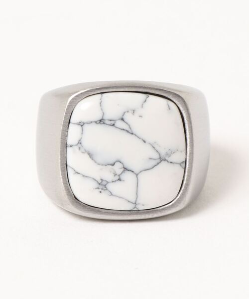 Burner（バーナー）の「【OKUOKU　0909】ストーン付き　ワイドステンレスリング（低アレルギー素材）（リング・メンズ・ゴールド系2/シルバー系4/シルバー系/ブラック系5/シルバー系9/ブラック系6/ゴールド系1/ブラック系7/シルバー系8/ゴールド系3・10/8）」の4枚目の写真