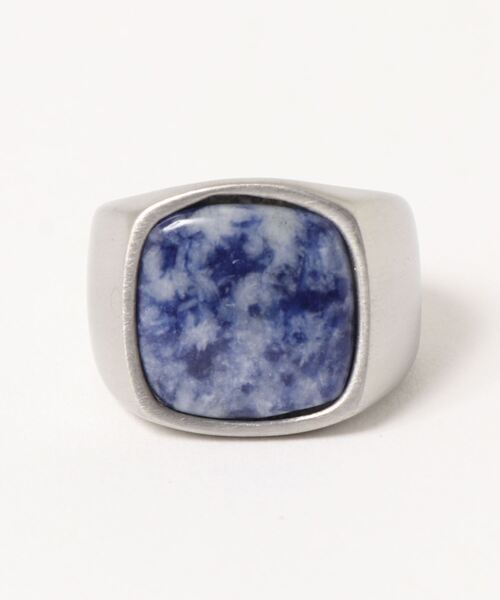 Burner（バーナー）の「【OKUOKU　0909】ストーン付き　ワイドステンレスリング（低アレルギー素材）（リング・メンズ・ゴールド系2/シルバー系4/シルバー系/ブラック系5/シルバー系9/ブラック系6/ゴールド系1/ブラック系7/シルバー系8/ゴールド系3・10/8）」の6枚目の写真