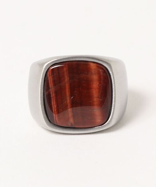 Burner（バーナー）の「【OKUOKU　0909】ストーン付き　ワイドステンレスリング（低アレルギー素材）（リング・メンズ・ゴールド系2/シルバー系4/シルバー系/ブラック系5/シルバー系9/ブラック系6/ゴールド系1/ブラック系7/シルバー系8/ゴールド系3・10/8）」の7枚目の写真