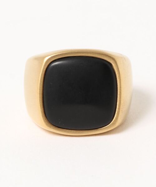 Burner（バーナー）の「【OKUOKU　0909】ストーン付き　ワイドステンレスリング（低アレルギー素材）（リング・メンズ・ゴールド系2/シルバー系4/シルバー系/ブラック系5/シルバー系9/ブラック系6/ゴールド系1/ブラック系7/シルバー系8/ゴールド系3・10/8）」の8枚目の写真