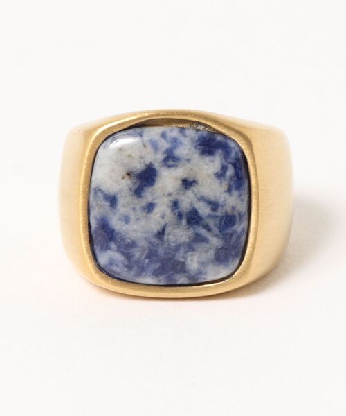 Burner（バーナー）の「【OKUOKU　0909】ストーン付き　ワイドステンレスリング（低アレルギー素材）（リング・メンズ・ゴールド系2/シルバー系4/シルバー系/ブラック系5/シルバー系9/ブラック系6/ゴールド系1/ブラック系7/シルバー系8/ゴールド系3・10/8）」の9枚目の写真