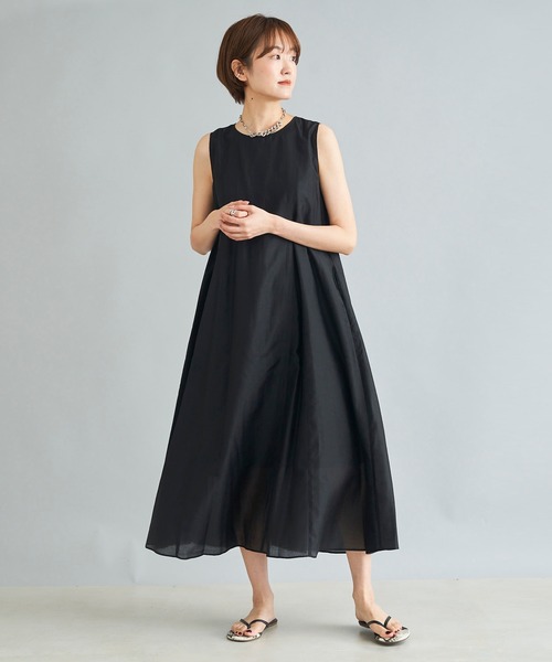 DouDou（ドゥドゥ）の「切替フレアワンピース（ワンピース・レディース・ブラック/ピンク/キャメル・FREE）」の2枚目の写真