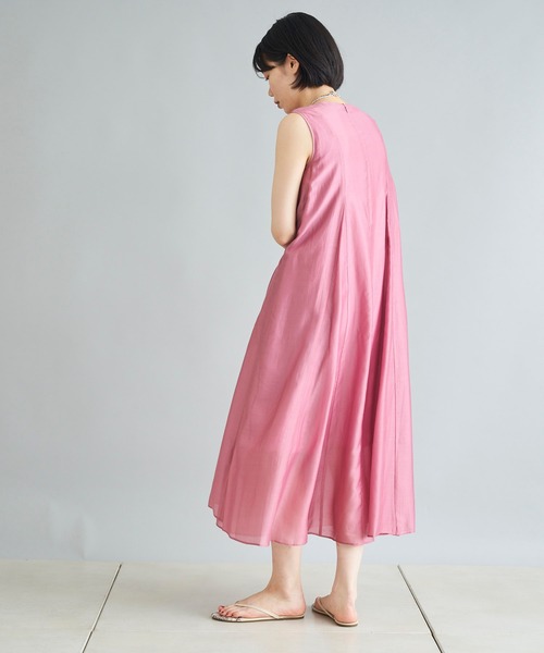 DouDou（ドゥドゥ）の「切替フレアワンピース（ワンピース・レディース・ブラック/ピンク/キャメル・FREE）」の4枚目の写真