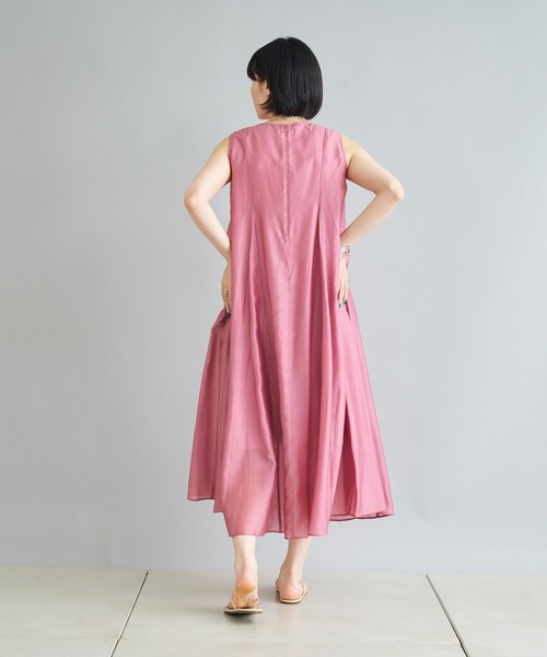 DouDou（ドゥドゥ）の「切替フレアワンピース（ワンピース・レディース・ブラック/ピンク/キャメル・FREE）」の5枚目の写真