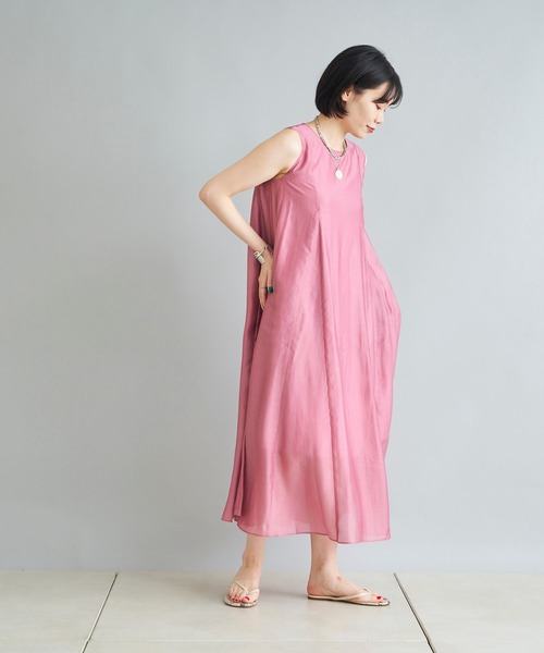 DouDou（ドゥドゥ）の「切替フレアワンピース（ワンピース・レディース・ブラック/ピンク/キャメル・FREE）」の6枚目の写真