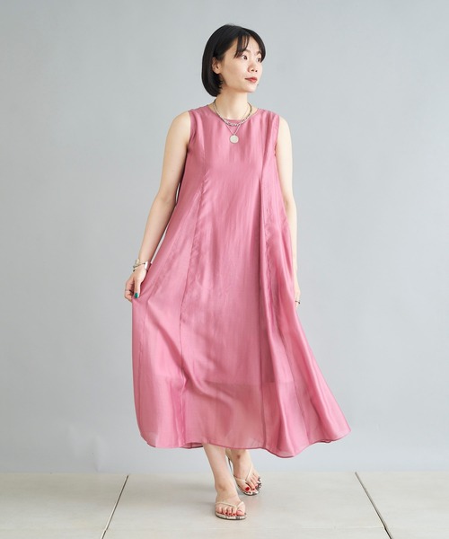 DouDou（ドゥドゥ）の「切替フレアワンピース（ワンピース・レディース・ブラック/ピンク/キャメル・FREE）」の7枚目の写真