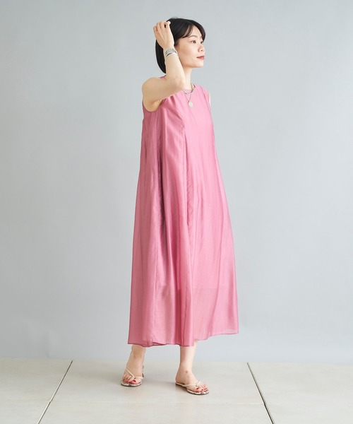 DouDou（ドゥドゥ）の「切替フレアワンピース（ワンピース・レディース・ブラック/ピンク/キャメル・FREE）」の8枚目の写真