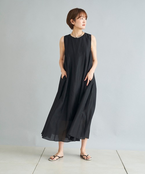 DouDou（ドゥドゥ）の「切替フレアワンピース（ワンピース・レディース・ブラック/ピンク/キャメル・FREE）」の9枚目の写真