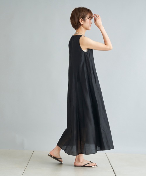 DouDou（ドゥドゥ）の「切替フレアワンピース（ワンピース・レディース・ブラック/ピンク/キャメル・FREE）」の11枚目の写真