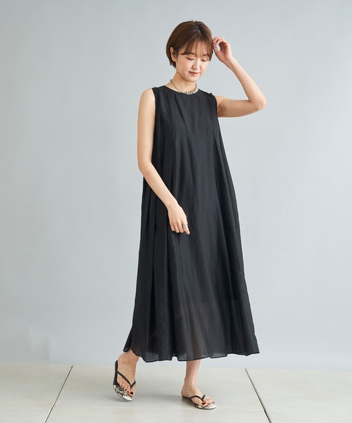 DouDou（ドゥドゥ）の「切替フレアワンピース（ワンピース・レディース・ブラック/ピンク/キャメル・FREE）」の13枚目の写真