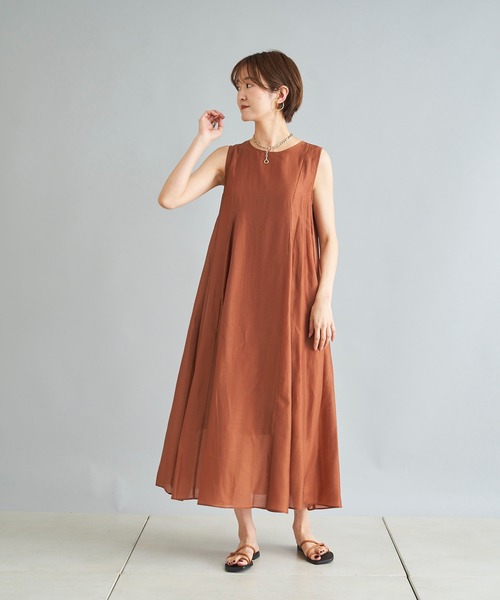 DouDou（ドゥドゥ）の「切替フレアワンピース（ワンピース・レディース・ブラック/ピンク/キャメル・FREE）」の15枚目の写真