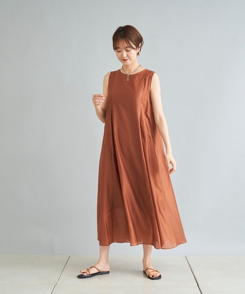 DouDou（ドゥドゥ）の「切替フレアワンピース（ワンピース・レディース・ブラック/ピンク/キャメル・FREE）」の16枚目の写真