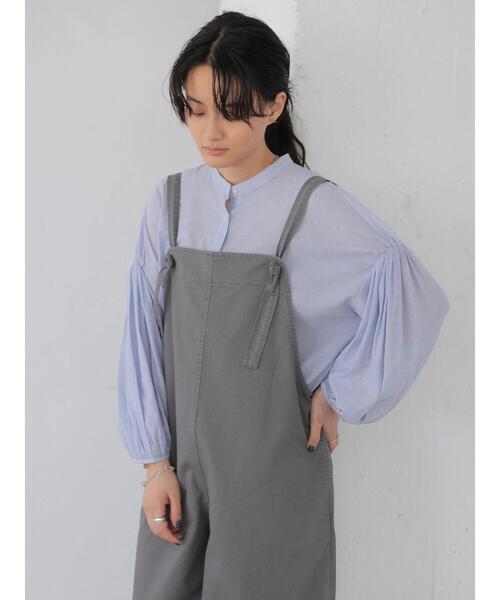 AMERICAN HOLIC（アメリカンホリック）の「綿ピケサロペット（サロペット/オーバーオール・レディース・チャコールグレー/アイボリー・FREE）」の22枚目の写真