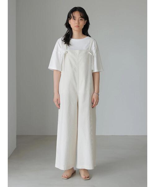 AMERICAN HOLIC（アメリカンホリック）の「綿ピケサロペット（サロペット/オーバーオール・レディース・チャコールグレー/アイボリー・FREE）」の21枚目の写真