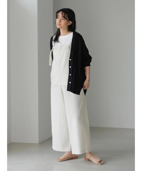 AMERICAN HOLIC（アメリカンホリック）の「綿ピケサロペット（サロペット/オーバーオール・レディース・チャコールグレー/アイボリー・FREE）」の13枚目の写真