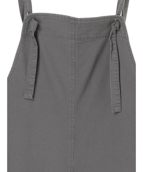 AMERICAN HOLIC（アメリカンホリック）の「綿ピケサロペット（サロペット/オーバーオール・レディース・チャコールグレー/アイボリー・FREE）」の8枚目の写真