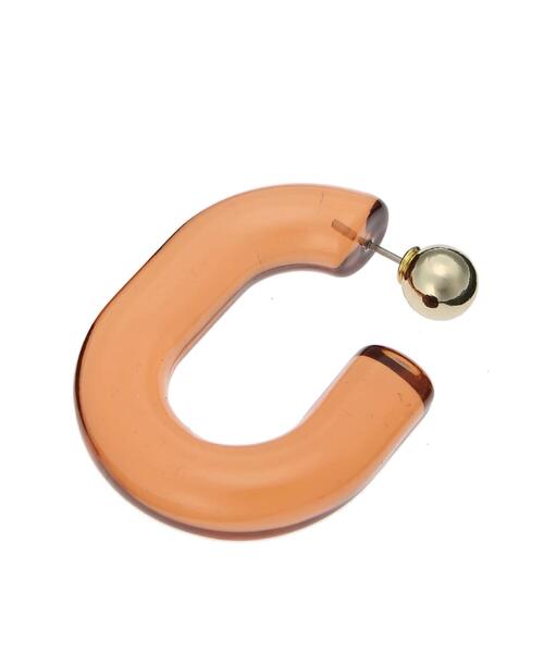 AMERICAN HOLIC（アメリカンホリック）の「オーバルアクリル&メタルボールピアス（ピアス（両耳用）・レディース・ライトカーキ/ライトパープル/ブラウン/クリア・FREE）」の9枚目の写真