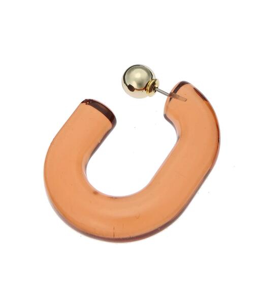 AMERICAN HOLIC（アメリカンホリック）の「オーバルアクリル&メタルボールピアス（ピアス（両耳用）・レディース・ライトカーキ/ライトパープル/ブラウン/クリア・FREE）」の10枚目の写真