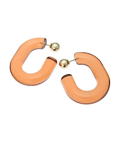 AMERICAN HOLIC（アメリカンホリック）の「オーバルアクリル&メタルボールピアス（ピアス（両耳用）・レディース・ライトカーキ/ライトパープル/ブラウン/クリア・FREE）」の11枚目の写真