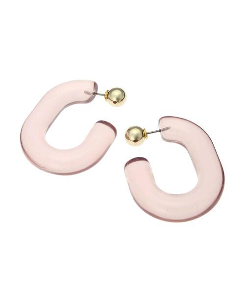 AMERICAN HOLIC（アメリカンホリック）の「オーバルアクリル&メタルボールピアス（ピアス（両耳用）・レディース・ライトカーキ/ライトパープル/ブラウン/クリア・FREE）」の13枚目の写真