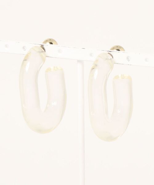 AMERICAN HOLIC（アメリカンホリック）の「オーバルアクリル&メタルボールピアス（ピアス（両耳用）・レディース・ライトカーキ/ライトパープル/ブラウン/クリア・FREE）」の8枚目の写真