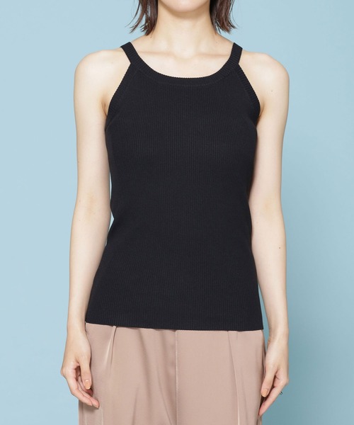 NANO universe（ナノユニバース）の「リブタンクトップ＋シアーニットカーディガンセット 長袖（アンサンブル・レディース・ブラック/ブルー/アイボリー・38/36）」の7枚目の写真