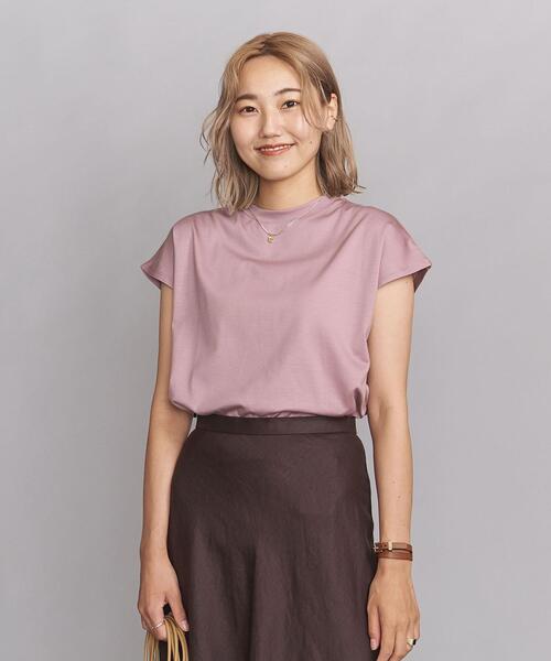 BEAUTY&YOUTH UNITED ARROWS（ビューティーアンドユースユナイテッドアローズ）の「BY∴ クルーネックフレンチスリーブカットソー◆（Tシャツ/カットソー・レディース・ホワイト/ブラック/ダークブラウン/ライラック/その他1・FREE）」の11枚目の写真