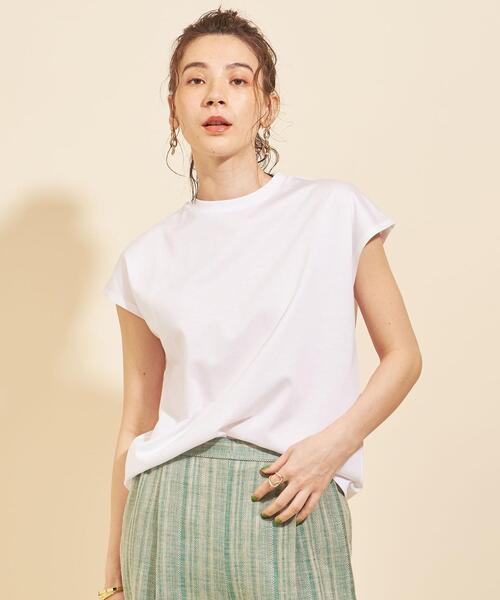 BEAUTY&YOUTH UNITED ARROWS（ビューティーアンドユースユナイテッドアローズ）の「BY∴ クルーネックフレンチスリーブカットソー◆（Tシャツ/カットソー・レディース・ホワイト/ブラック/ダークブラウン/ライラック/その他1・FREE）」の15枚目の写真