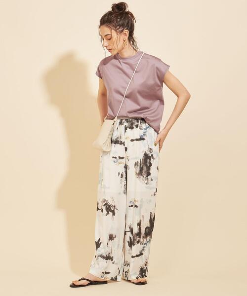 BEAUTY&YOUTH UNITED ARROWS（ビューティーアンドユースユナイテッドアローズ）の「BY∴ クルーネックフレンチスリーブカットソー◆（Tシャツ/カットソー・レディース・ホワイト/ブラック/ダークブラウン/ライラック/その他1・FREE）」の21枚目の写真