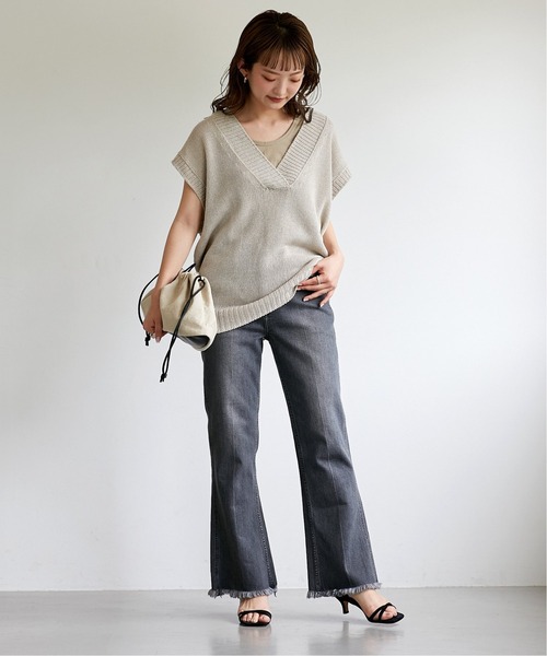 SLOBE IENA(スローブイエナ)の「【Le vernis / ル ベルニ】 コンビワイド巾着バッグ◆(ハンドバッグ・レディース・ブラック・FREE)」の13枚目の写真