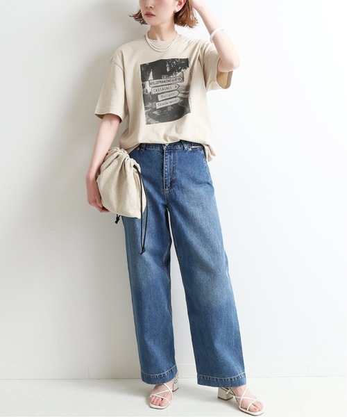 SLOBE IENA(スローブイエナ)の「【Le vernis / ル ベルニ】 コンビワイド巾着バッグ◆(ハンドバッグ・レディース・ブラック・FREE)」の3枚目の写真