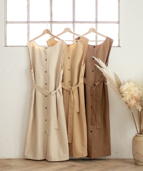 Ambre Neige（アンブルネージュ）の「3WAYノースリーブワンピース／【WEB/EC限定商品】（ワンピース・レディース・アイボリー/ライトブラウン/マスタード・FREE）」の2枚目の写真