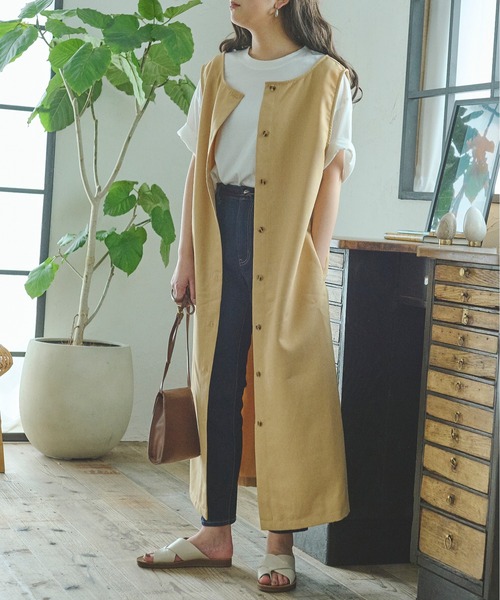 Ambre Neige（アンブルネージュ）の「3WAYノースリーブワンピース／【WEB/EC限定商品】（ワンピース・レディース・アイボリー/ライトブラウン/マスタード・FREE）」の3枚目の写真